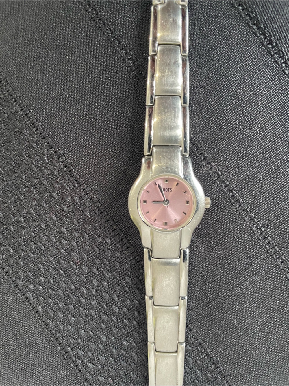 Vintage 2004 Roots Steel Capricio Women's Watch Pink Dial Y2K